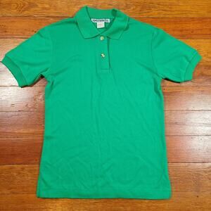 Vintage Polo Shirt Women’s SZ SM Green Tenniscore Academia Preppy